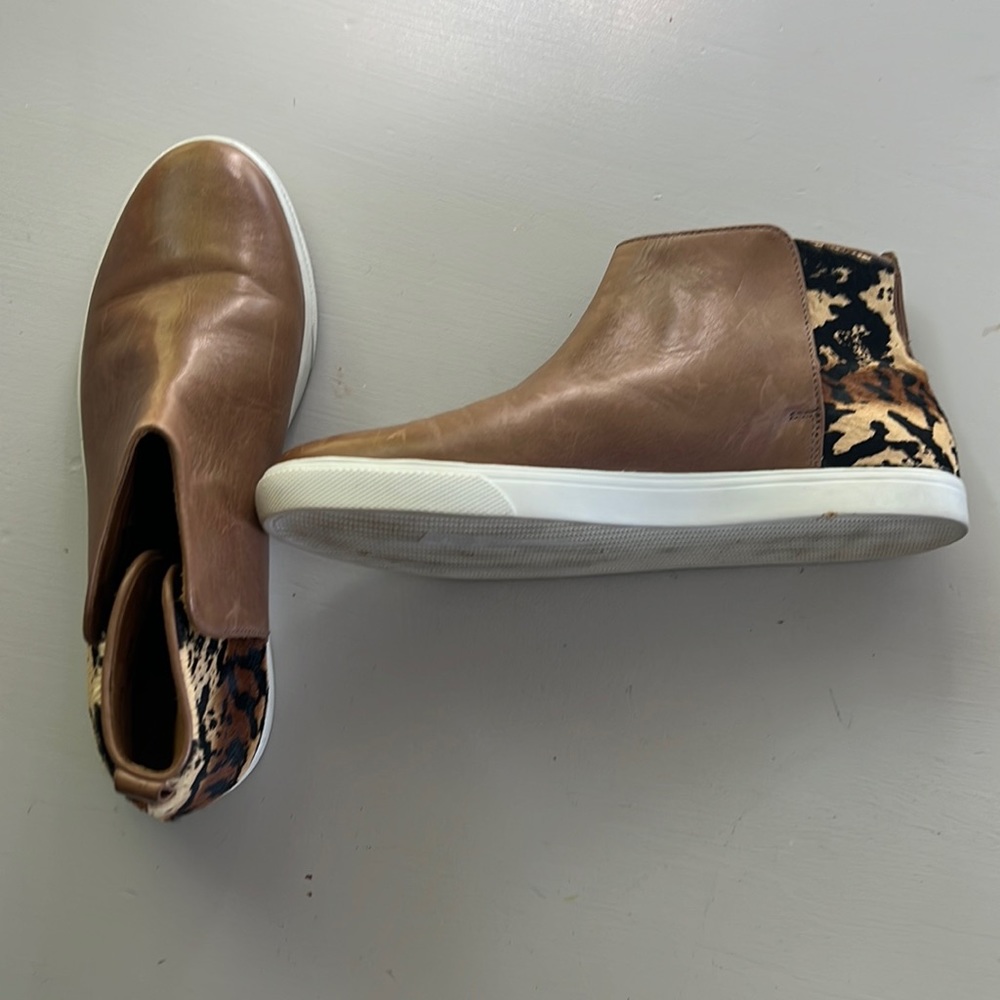 Peter Millar leather/pony hair slip on shoes